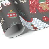 Slank kerstpapier, zgn. Sweater Wrapping Paper Cadeaupapier (Rol Hoek)