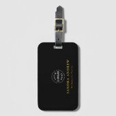 Slank Logo Bagagelabel met naam en titel (Voorkant (verticaal))