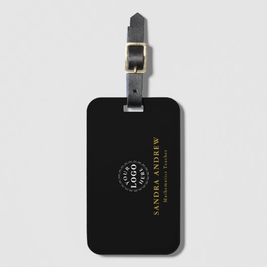 Slank Logo Bagagelabel met naam en titel (Voorkant (verticaal))