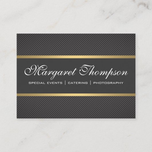 Slank Luxe Pattern Gold Trim Visitekaartje (Voorkant)