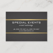 Slank Luxe Pattern Gold Trim Visitekaartje (Achterkant)