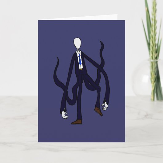 Slank Man - Boek van Monsters Halloween Kaart (Voorkant)