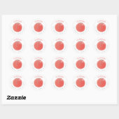 Slank met dunne kerstenvelop ronde sticker (Vel)