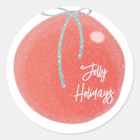 Slank met dunne kerstenvelop ronde sticker (Voorkant)