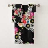 Slank met Floral Bad Handdoek (Insitu)