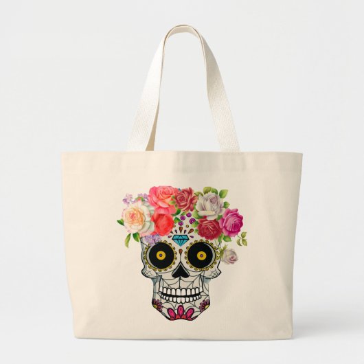 Slank met Floral Grote Tote Bag (Voorkant)