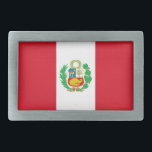 Slank met vlag van Peru Gesp<br><div class="desc">Elegant Belt Buckle met vlag van Peru. Dit product is aanpasbaar.</div>