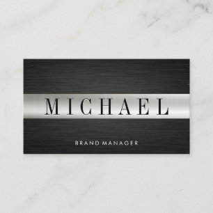 Slank metaal   Donkere metalen textuur Visitekaartje