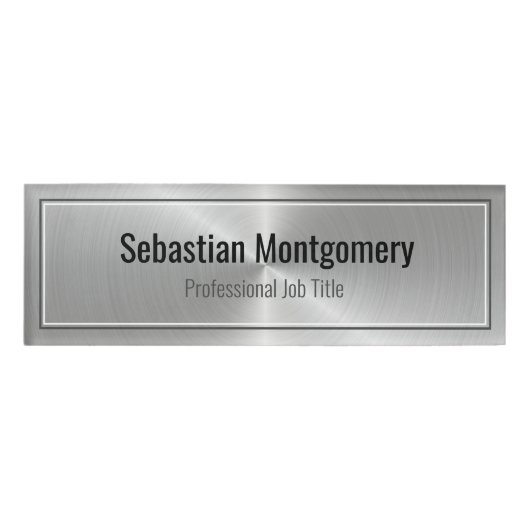 Slank Metallic Sheen Professional Identification Naambadge (Voorkant)