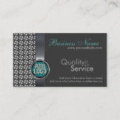 Slank Metallic Silver Black met Logo Visitekaartje (Achterkant)