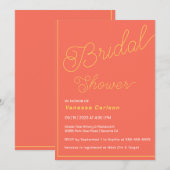 Slank, minimale bridal Shower-uitnodiging Kaart (Voorkant / Achterkant)