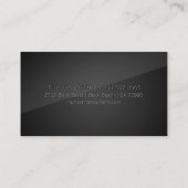 Slank, modern, elegant zwart Visitekaartje (Achterkant)