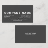 Slank modern - grijs en wit - visitekaartje (Voorkant / Achterkant)