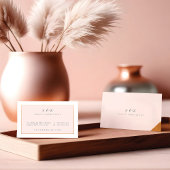 Slank Modern Minimalistisch Blush Roze & Goud Visitekaartje