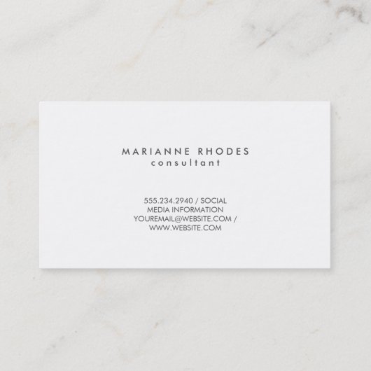 Slank, modern, zwart, denim Stripe Visitekaartje (Achterkant)