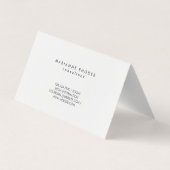 Slank, modern, zwart, denim Stripe Visitekaartje (Achterkant)