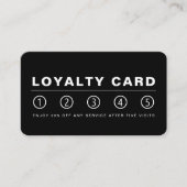 Slank modern - zwart-wit - Loyalty-kaart Klantenkaartje (Voorkant)