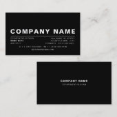 Slank modern - zwart-wit - - visitekaartje (Voorkant / Achterkant)