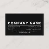 Slank modern - zwart-wit - - visitekaartje (Voorkant)