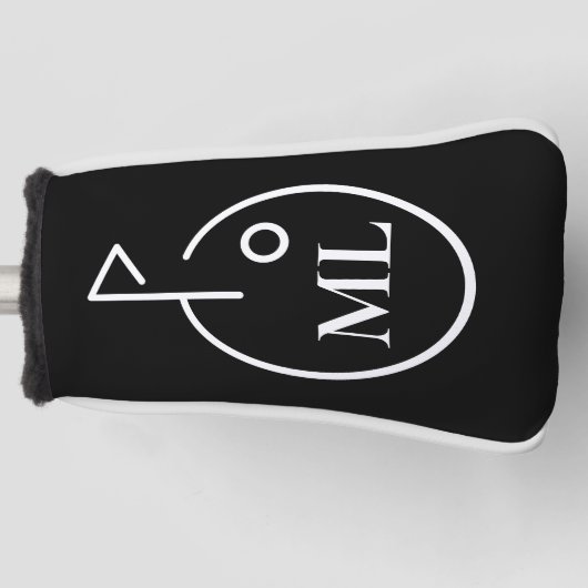 Slank Monogram Golfputter Hoesje Golfheadcover (Voorkant)