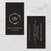 Slank monogram Professional Executive Visitekaartje (Voorkant / Achterkant)