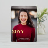 Slank n Chic Afstuderen Folie Uitnodiging (Staand Voorkant)