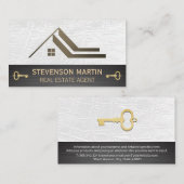 Slank ontwerp voor minimaal onroerend goed | Sleut Visitekaartje (Voorkant / Achterkant)