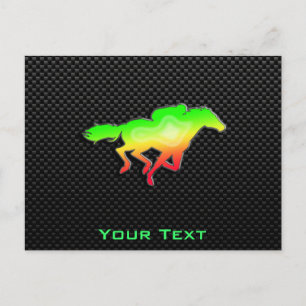 Slank paardenraces briefkaart