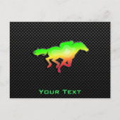 Slank paardenraces briefkaart (Voorkant)