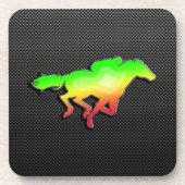 Slank paardenraces drankjes onderzetter (Voorkant)