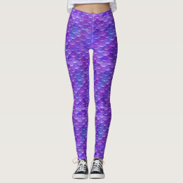 Slank, Paarse glans Leggings