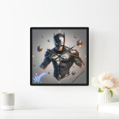 "Slank pak voor Power Control" Vierkante Klok (Huis)