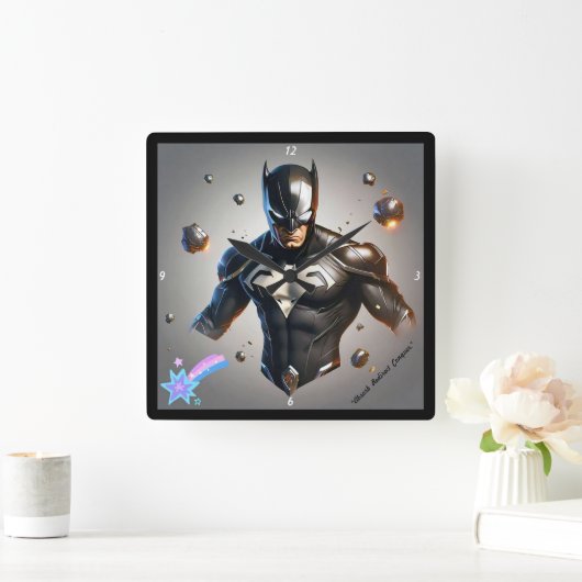 "Slank pak voor Power Control" Vierkante Klok (Huis)