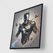 "Slank pak voor Power Control" Vierkante Klok (Hoek)