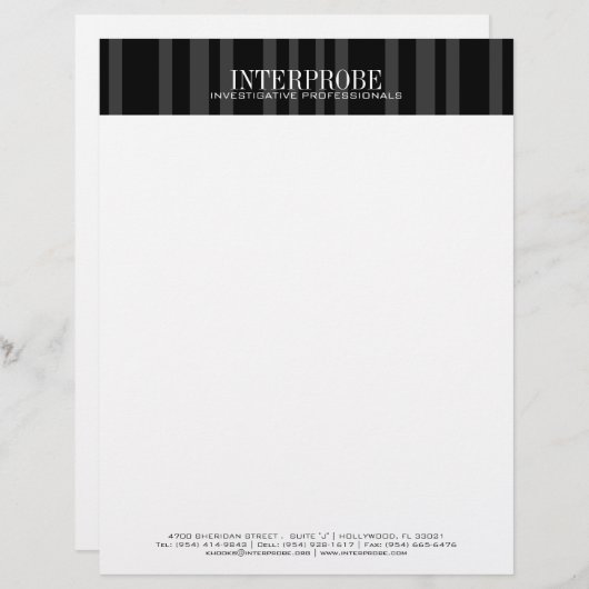 Slank professioneel briefhoofd (Voorkant / Achterkant)