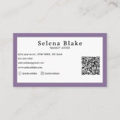 Slank professioneel chique minimalistisch ontwerp  visitekaartje (Achterkant)