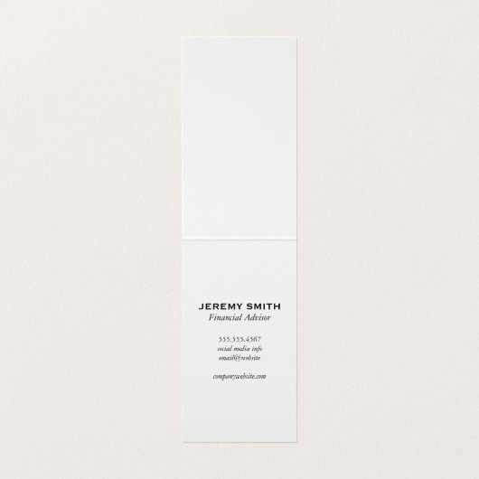 Slank professioneel/lion visitekaartje (Binnenkant ongevouwen)