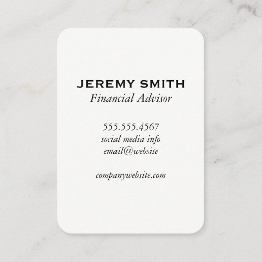 Slank professioneel/lion visitekaartje (Achterkant)