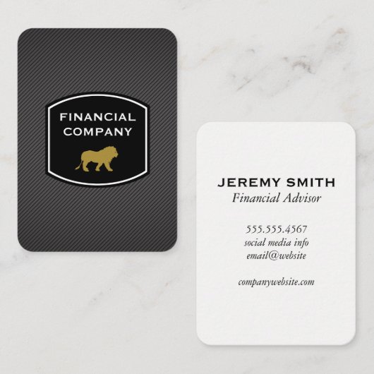 Slank professioneel/lion visitekaartje (Voorkant / Achterkant)