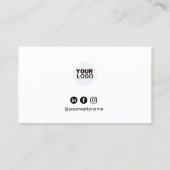 Slank Real Estate Agent Modern White Minimalist Visitekaartje (Achterkant)