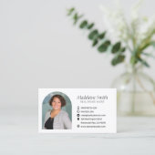 Slank Real Estate Agent Modern White Minimalist Visitekaartje (Staand voorkant)