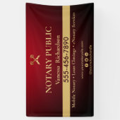 Slank Red & Gold Notary Zakelijk Marketing Event Spandoek (Verticaal)