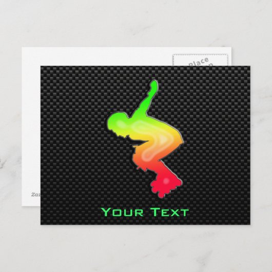 Slank Rollerblaadje Briefkaart (Voorkant / Achterkant)