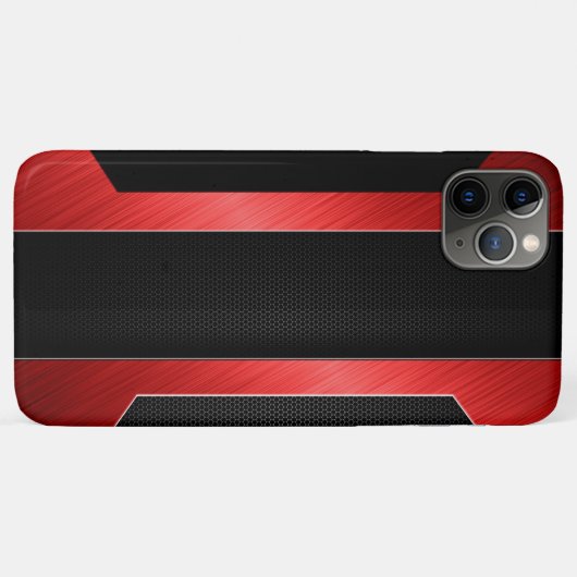 Slank rood metaal Case-Mate iPhone case (Achterkant (horizontaal))