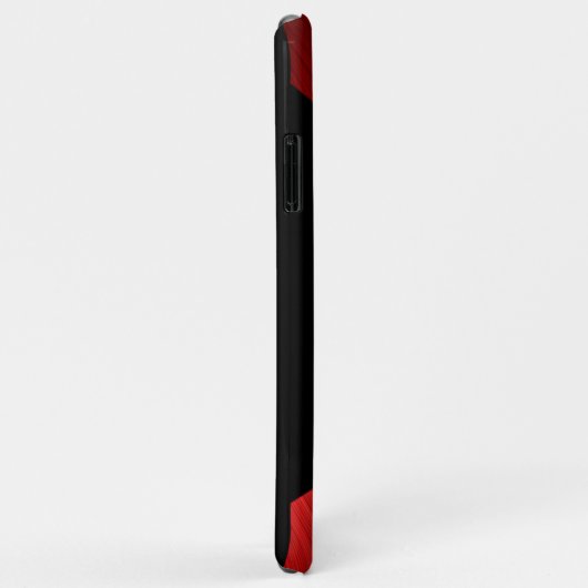 Slank rood metaal Case-Mate iPhone case (Achterkant/rechts)