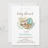 Slank roze gestreept Baby shower Kaart (Voorkant)