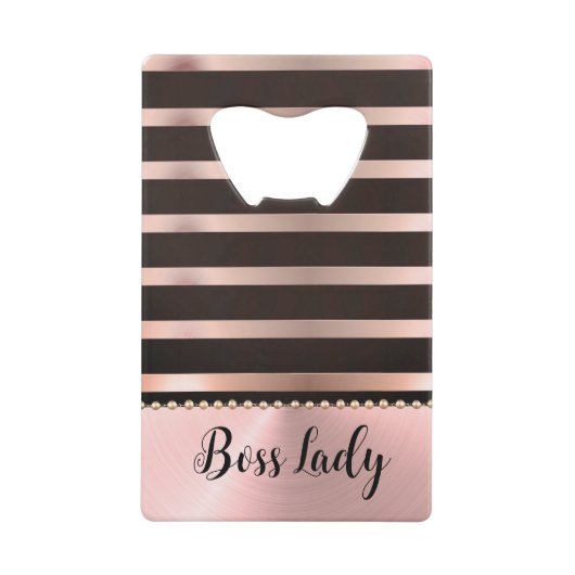 Slank roze staffelaar creditkaart flessenopener (Voorkant)