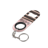 Slank roze staffelaar mini flessenopener (Achterkant Gekanteld)