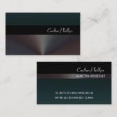 Slank + schoon/geborsteld staal. visitekaartje (Voorkant / Achterkant)