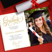 Slank Script Photo College University Afstuderen Aankondiging